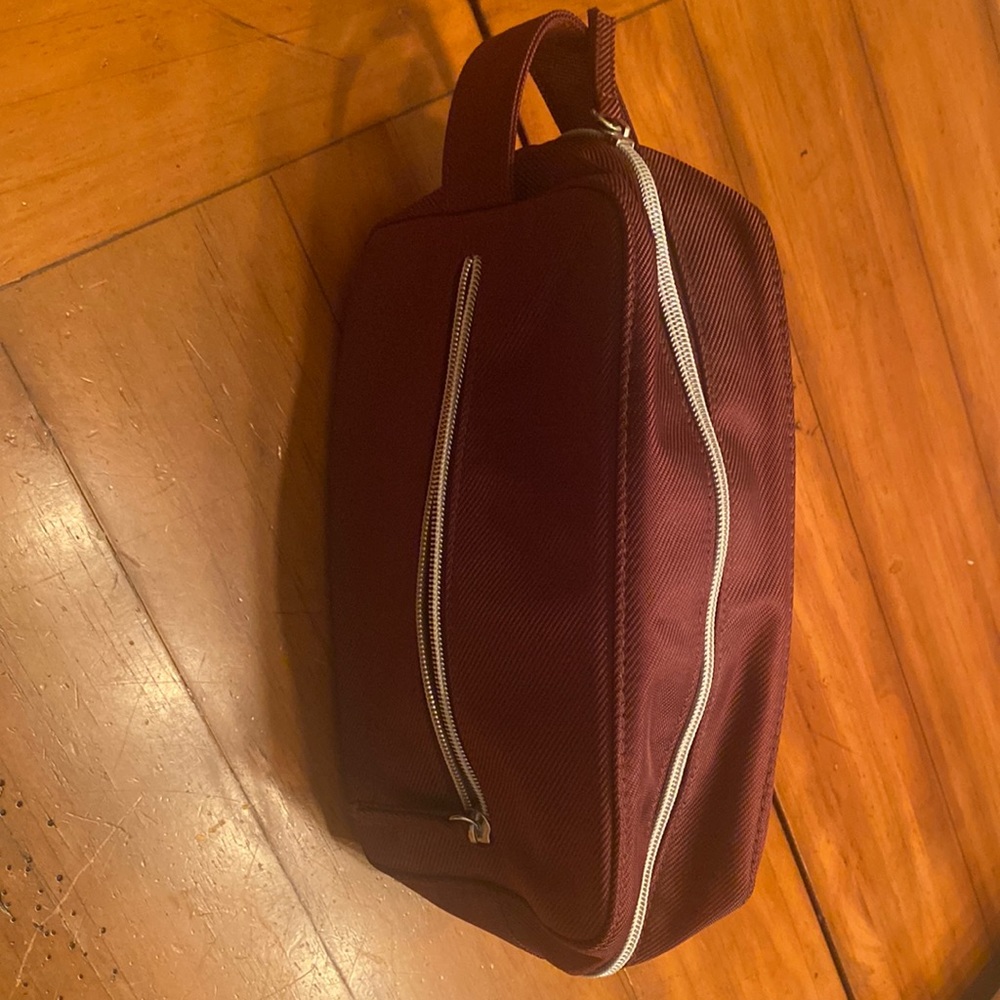 Mens toiletry travel gym bag brown-maroon, brand new